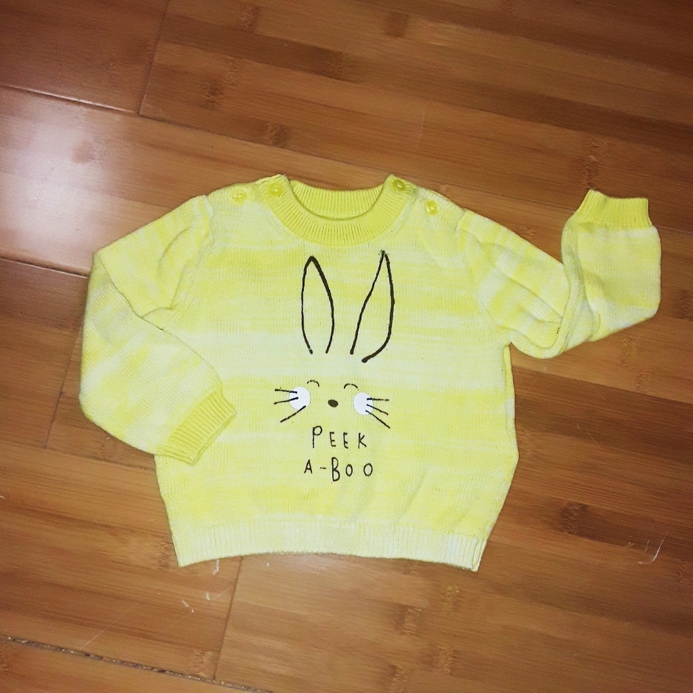 Yellow Easter Bunny Sweater Easter Cardigan